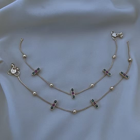 Antique Polished Anklets - Stone
